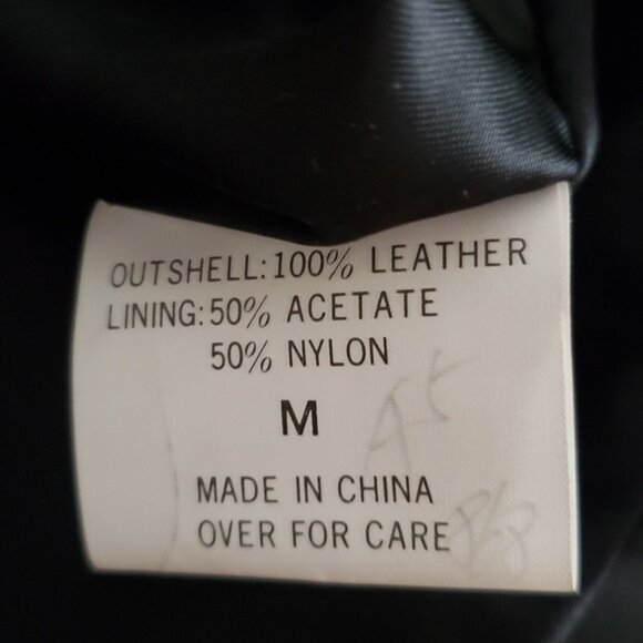 Vintage Virginia Slims Wear Black Leather Biker Jacket - Picture 9 of 9